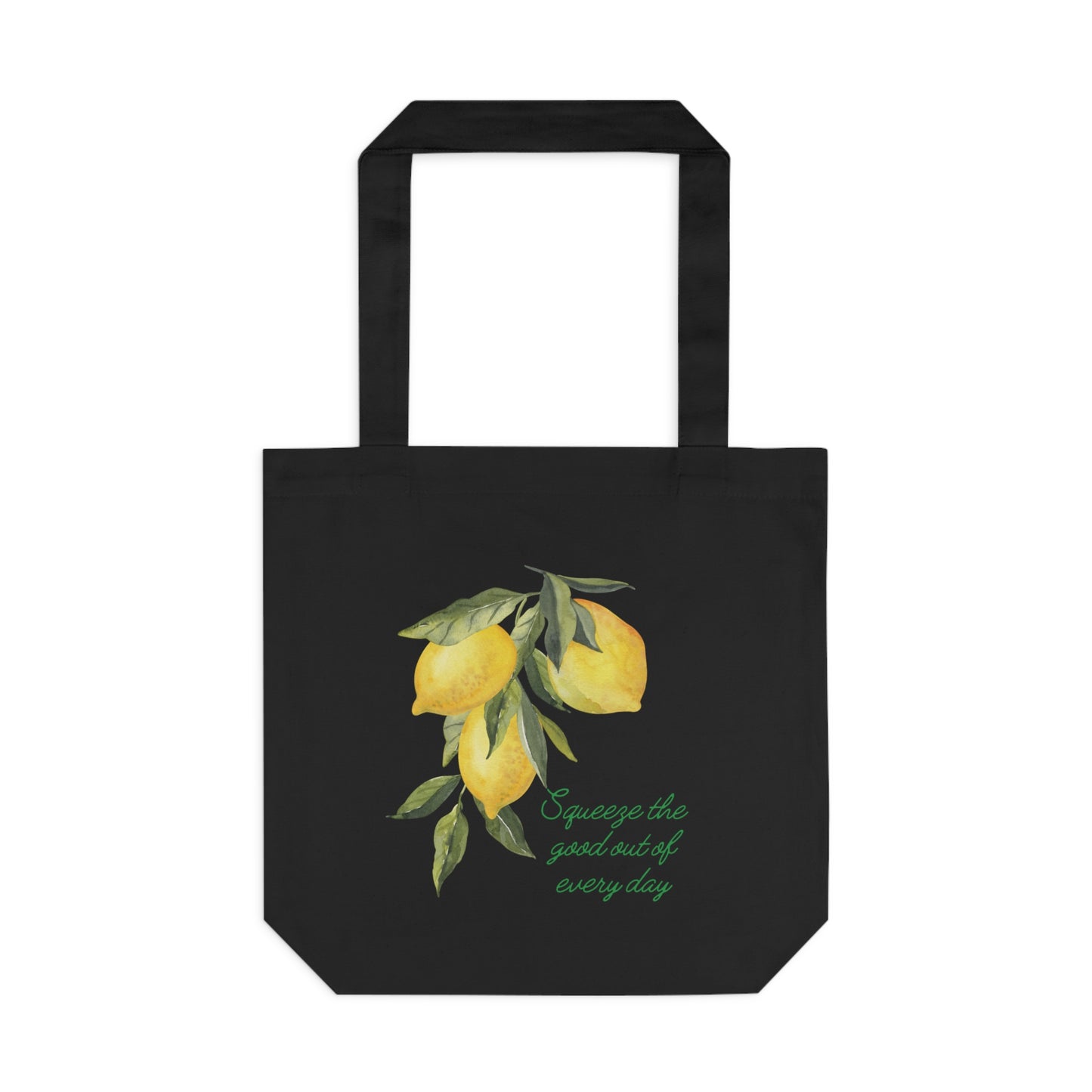 Squeeze the Good Tote — Minimalist Lemon Art Bag