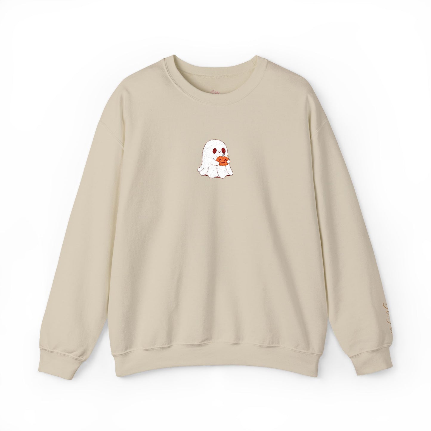 Pumpkin Ghost Sweatshirt - Cozy Unisex Fall Fashion for Halloween Season