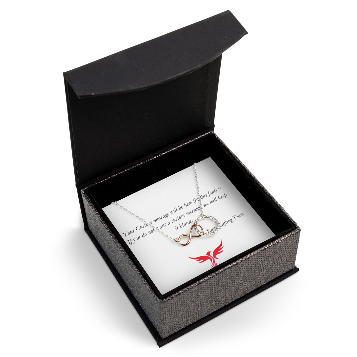 Ramz Infinity 18K Rose Gold Platted Circle Necklace