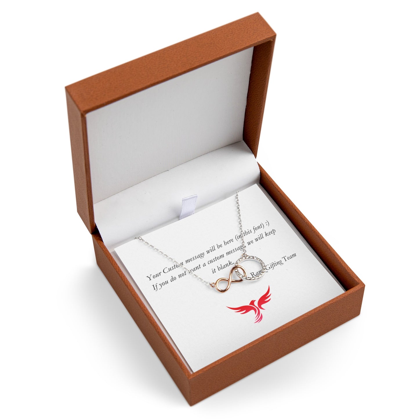 Ramz Infinity 18K Rose Gold Platted Circle Necklace
