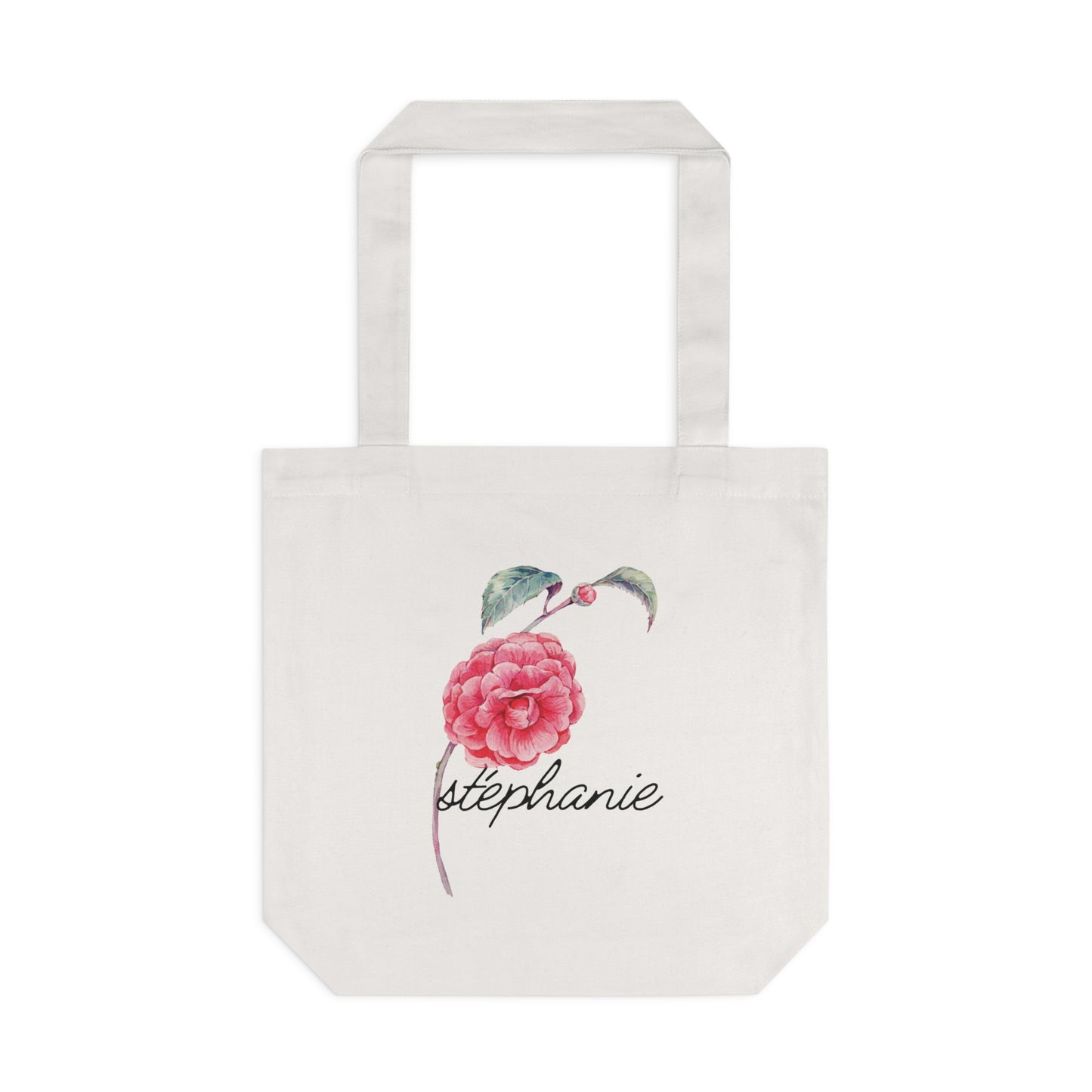 Personalized Tote Bag with Watercolor Flower Design | Custom Name Tote | Durable Everyday Bag | Gift for Birthdays & Bridal Showers