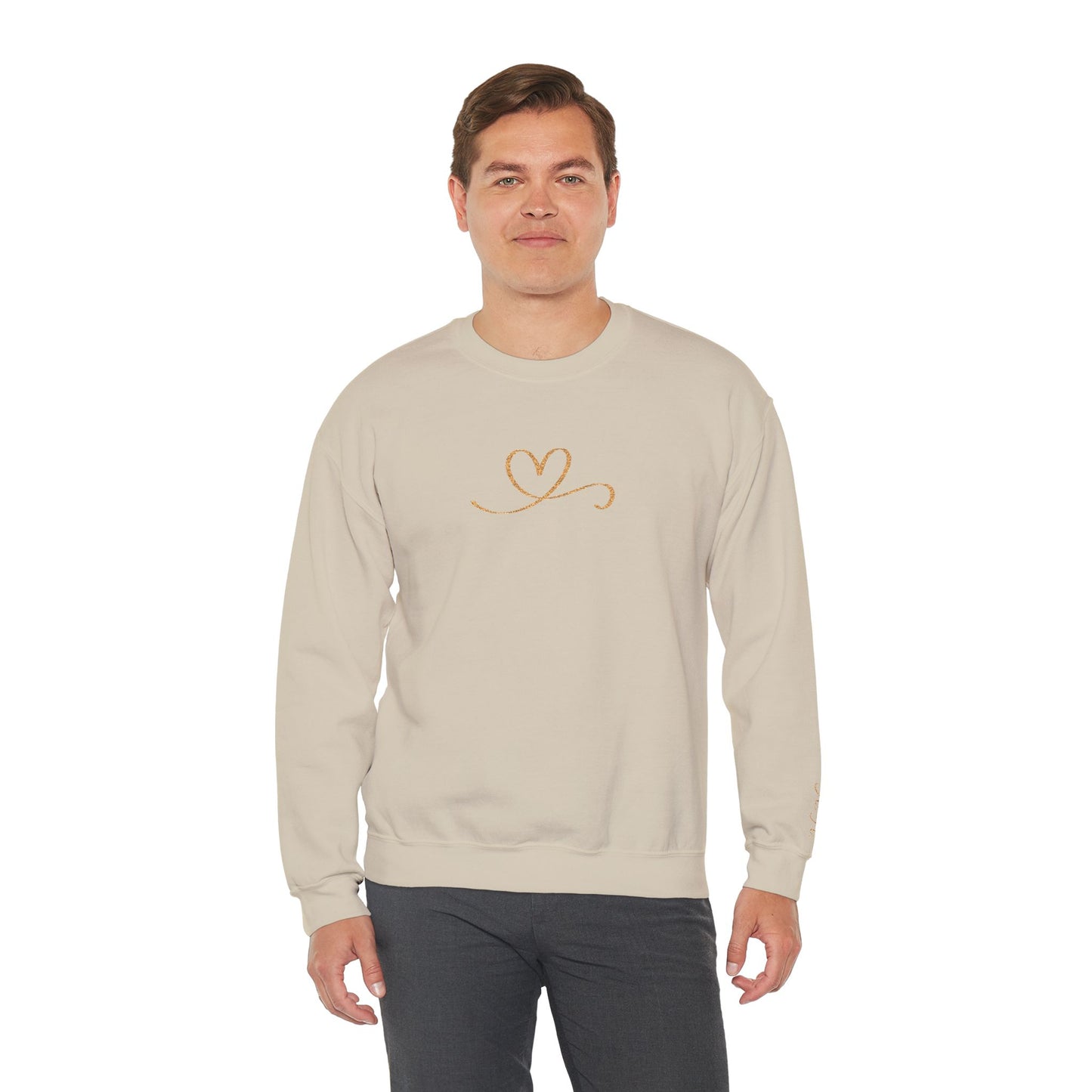 Embroidered Gold Heart Sweatshirt