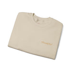 Embroidered Crewneck Sweatshirt - Thankful Autumn Gratitude Stitched Pullover