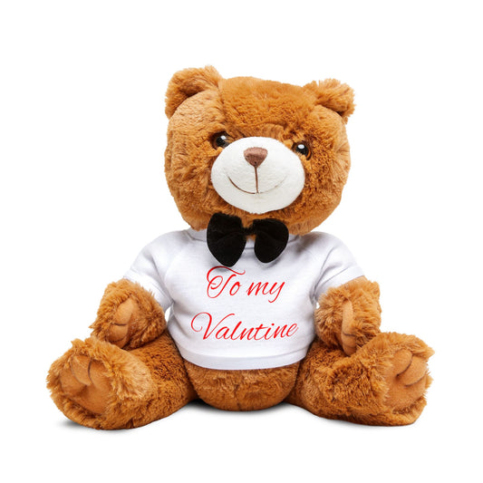 Valentine Teddy Bear with 'To My Valentine' T‑Shirt — Cute Plush Gift