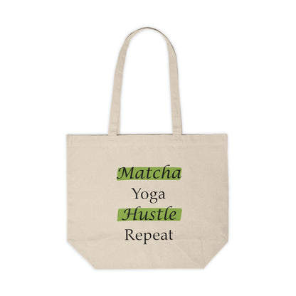 Matcha, Yoga, Hustle, Repeat Tote