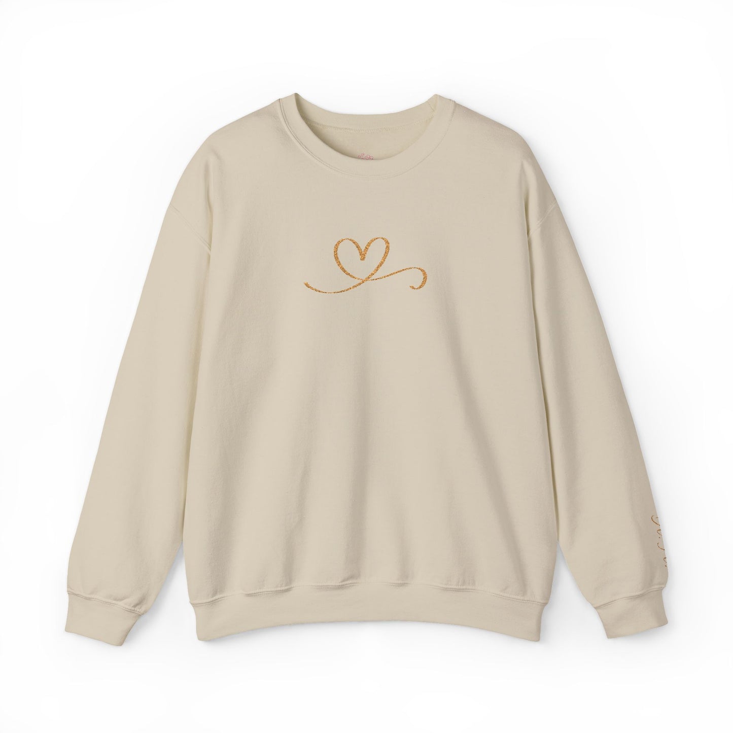 Embroidered Gold Heart Sweatshirt