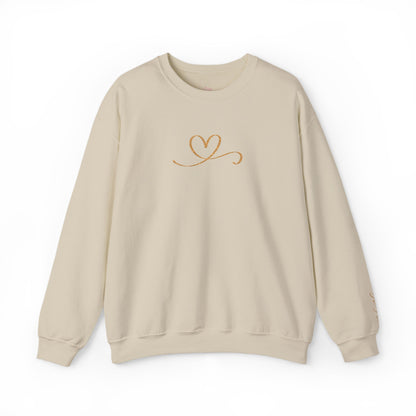 Embroidered Gold Heart Sweatshirt