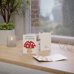 Mushroom Birthday Card – “Mush-love on Your Special Day” | Cute Cottagecore Greeting Card