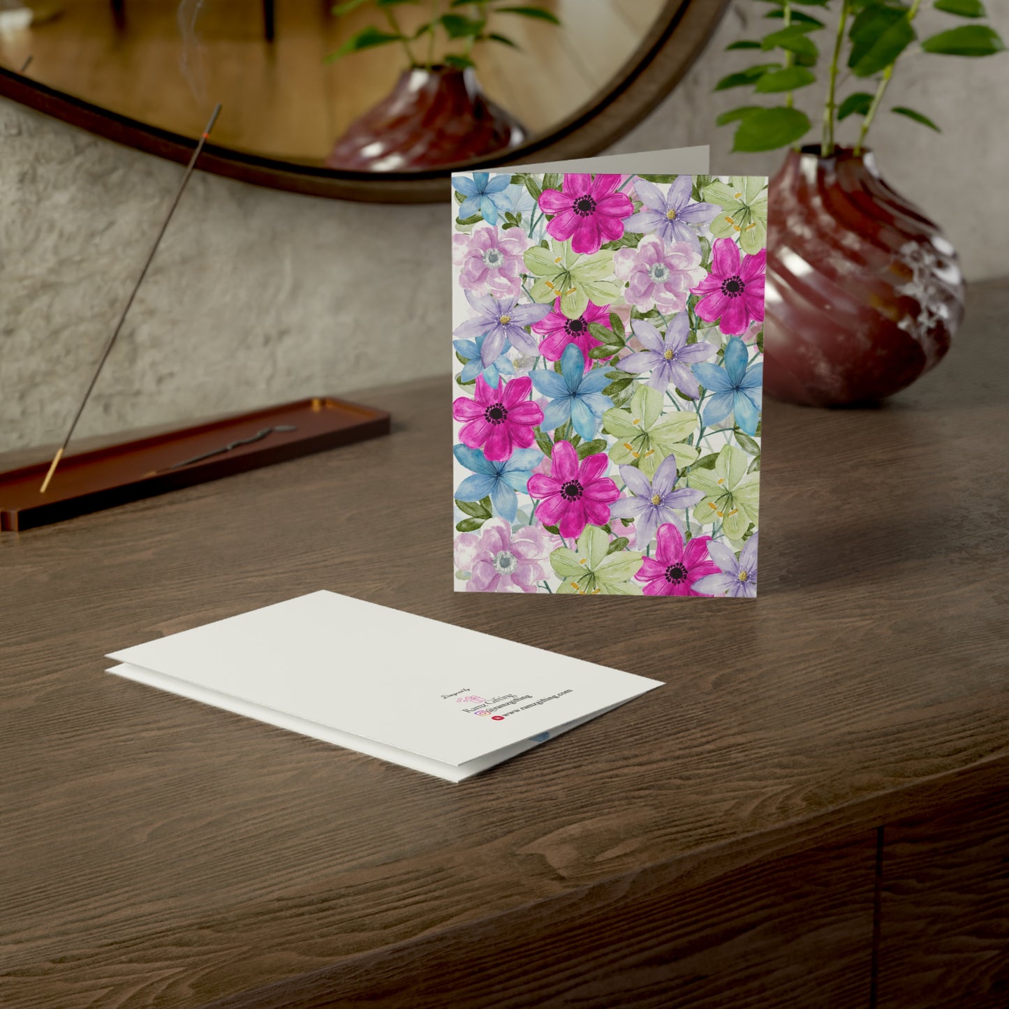 Blank Floral Greeting Cards — Pack of 1/3/5/10/15 | All-Occasions Note Cards