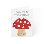 Mushroom Birthday Card – “Mush-love on Your Special Day” | Cute Cottagecore Greeting Card