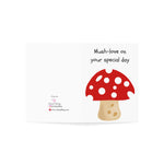 Mushroom Birthday Card – “Mush-love on Your Special Day” | Cute Cottagecore Greeting Card