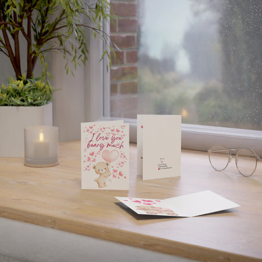 Valentine Bear Greeting Card — “I love you beary much”