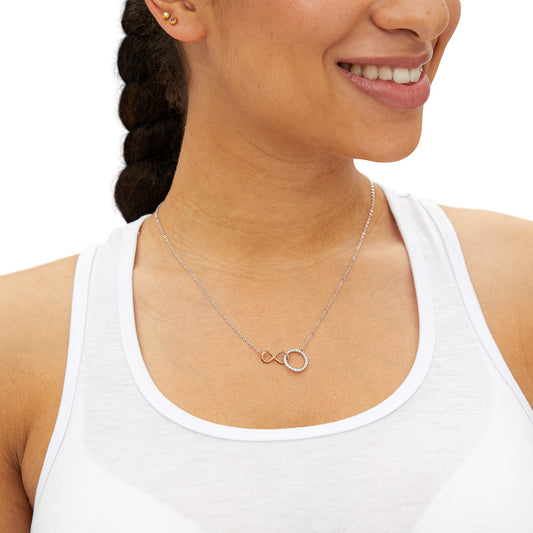 Ramz Infinity 18K Rose Gold Platted Circle Necklace
