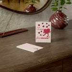 "Tu me fais sourire!" Romantic Blush Valentines Day Card